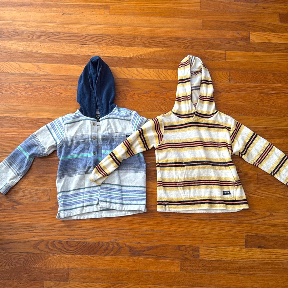 2 Billabong Baja hoodie kids 5/M & 4/S